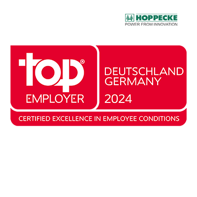 The TOP Employer Institure has certified HOPPECKE as a TOP Employer